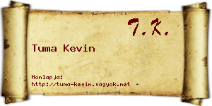 Tuma Kevin névjegykártya